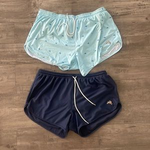 Two XL Tracksmith lined running shorts